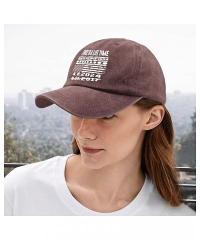 Total Solar Eclipse 04.08.2024 hat for Men Vintage Cotton Washed Baseball Caps Adjustable Dad Hat Wine Red $9.36 Baseball Caps