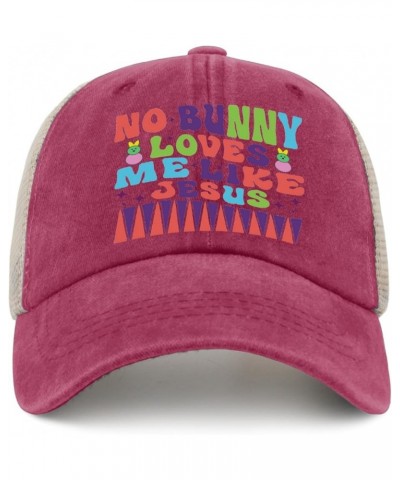 no Bunny Loves me Like Jesus caps Mens Running hat Rose Red02 Black hat Women Gifts for Mom Baseball Cap Rose Red02 $10.00 Co...