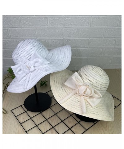 Beach Hats for Women Summer Hat Sun Visor Hats Wide Brim Breathable UV Protection Hats Foldable Straw Travel Hat Wh1 $10.19 S...