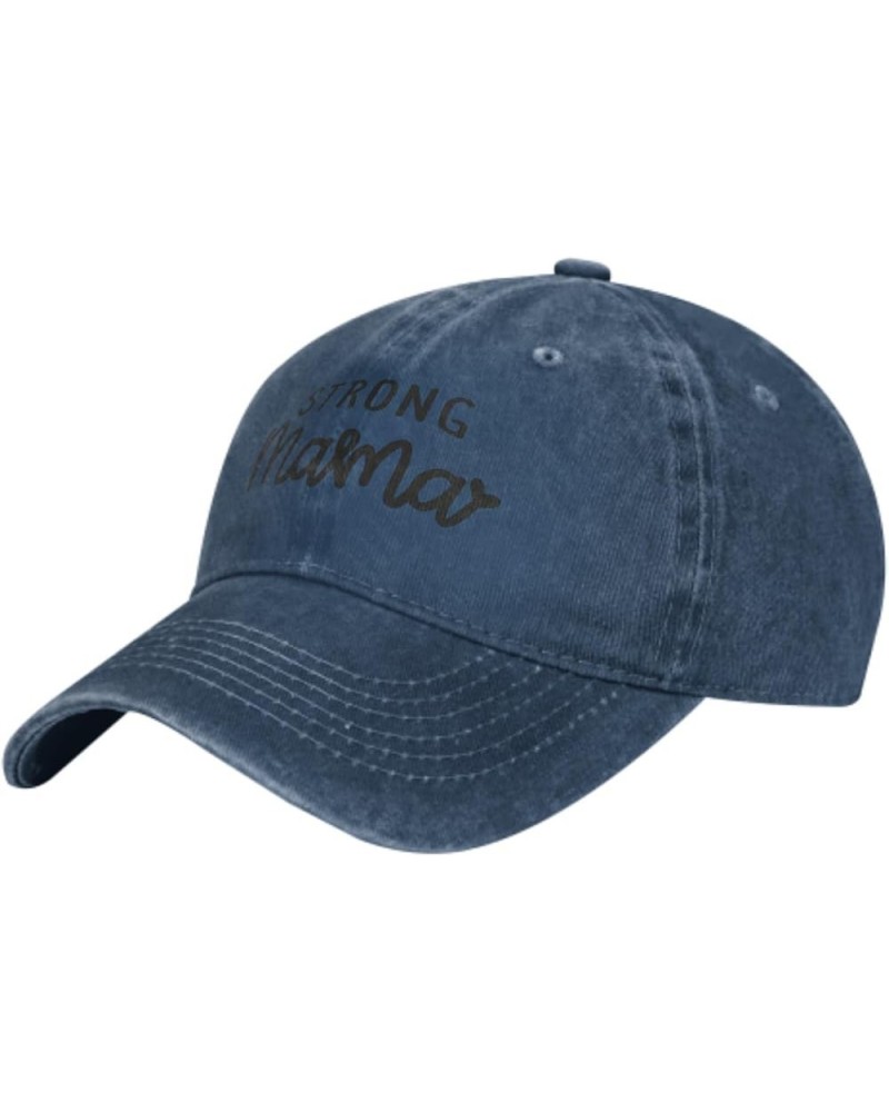 Trucker Caps Baseball Cap with Your Text Funny Baseball Cap Strong Mama Navy2 $10.07 Baseball Caps