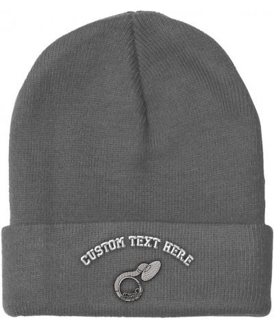 Custom Beanies for Men Sousaphone Music A Embroidery Winter Hats for Women Acrylic Skull Cap 1 Size Light Grey Personalized T...