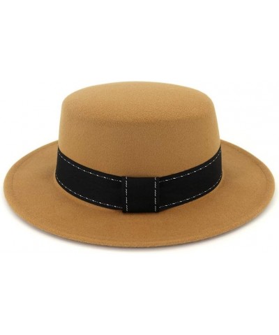 Classic Fedora Hat Fashion Men Women Top Hat with Ribbon Dome Hat Pork Pie Hat Adult Hat Wide Brim Hat Size 56-58CM (Color : ...