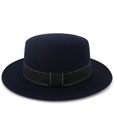 Classic Fedora Hat Fashion Men Women Top Hat with Ribbon Dome Hat Pork Pie Hat Adult Hat Wide Brim Hat Size 56-58CM (Color : ...