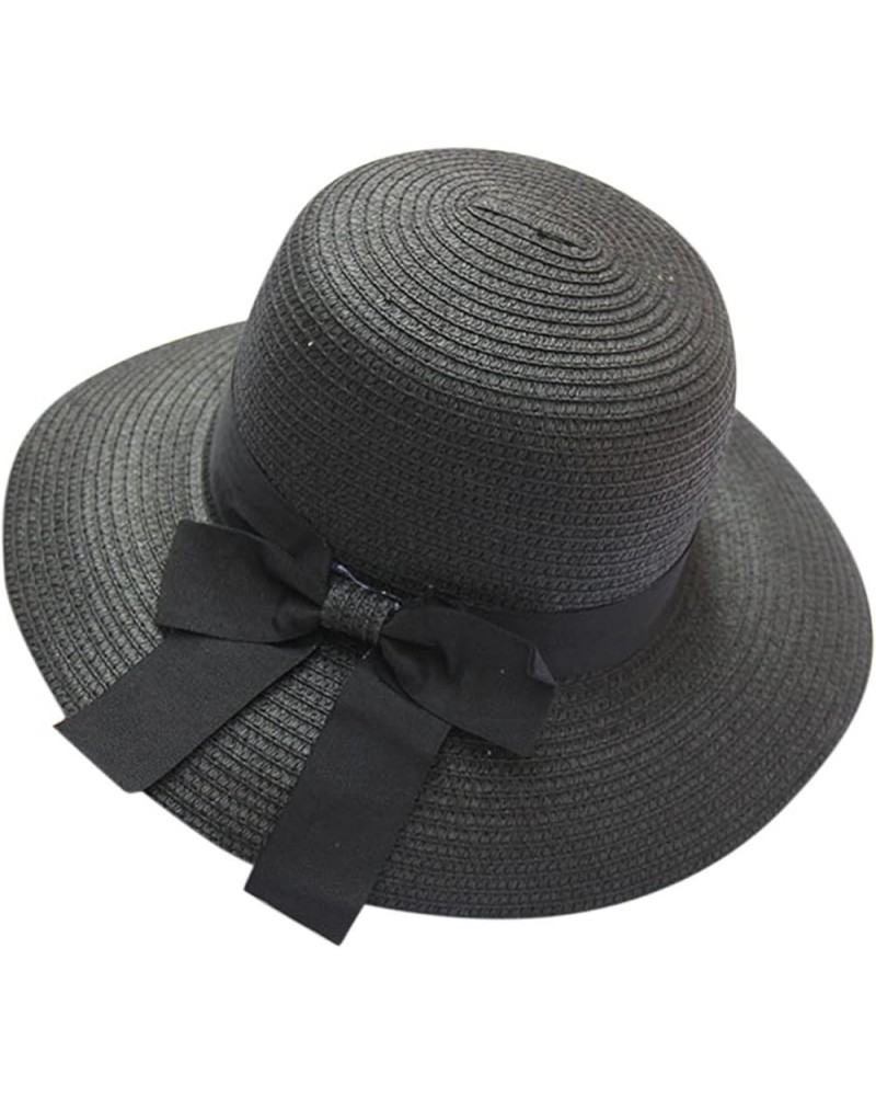 Beach Hats for Women Floppy Sun Hat Womens, UPF 50 Summer Wide Brim Sun Hat for Women Roll Up Hat Foldable C-black $7.79 Sun ...