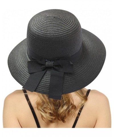 Beach Hats for Women Floppy Sun Hat Womens, UPF 50 Summer Wide Brim Sun Hat for Women Roll Up Hat Foldable C-black $7.79 Sun ...