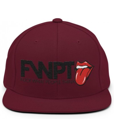 THEFWPT F*ck What People Think Snapback Hat Maroon $20.88 Baseball Caps