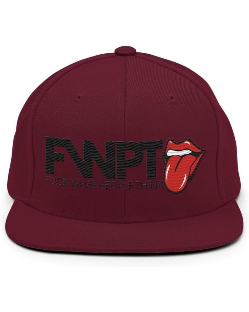 THEFWPT F*ck What People Think Snapback Hat Maroon $20.88 Baseball Caps