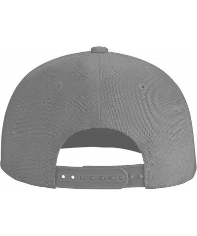 Custom Hat Add Your Name Logo Text or Image Here Personalized Flat Bill Hats Gray $7.77 Baseball Caps