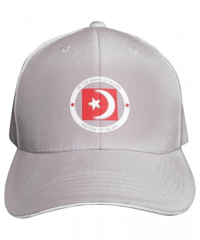 Nation of Islam Flag Adjustable Baseball Cap Man's Womans Casual Sandwich Caps Adults Golf Hats Gray $14.14 Baseball Caps