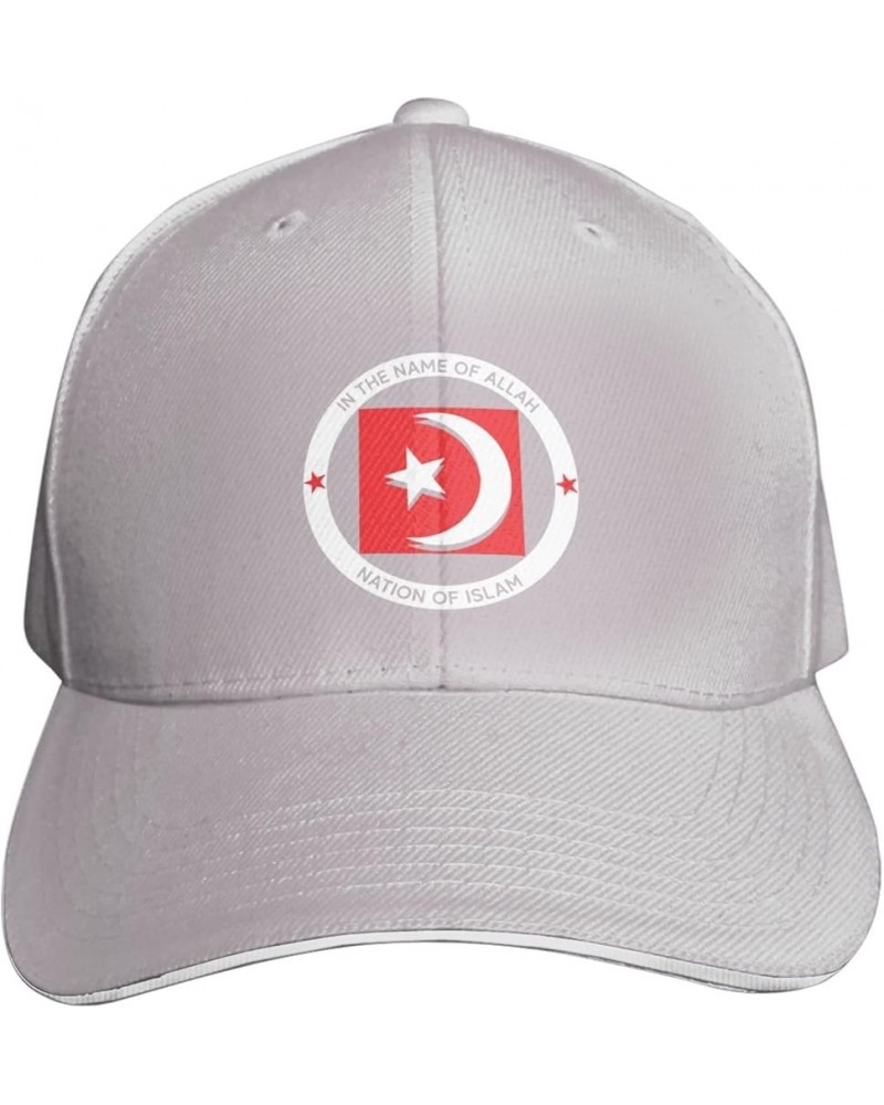 Nation of Islam Flag Adjustable Baseball Cap Man's Womans Casual Sandwich Caps Adults Golf Hats Gray $14.14 Baseball Caps