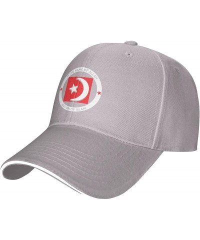 Nation of Islam Flag Adjustable Baseball Cap Man's Womans Casual Sandwich Caps Adults Golf Hats Gray $14.14 Baseball Caps