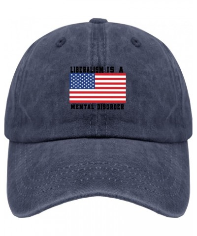 Womens Golf Hat Biden Fitted Golf Cap for Men Cap Light Weight Liberalism is a mentall disorderr Sun Hat Navy Blue $7.91 Base...