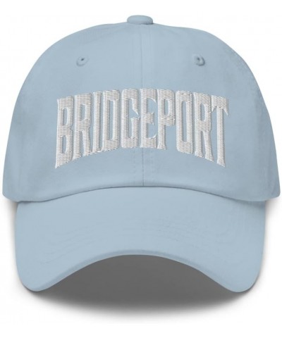 Bridgeport Connecticut CT Embroidered Dad Hat Light Blue $22.77 Baseball Caps