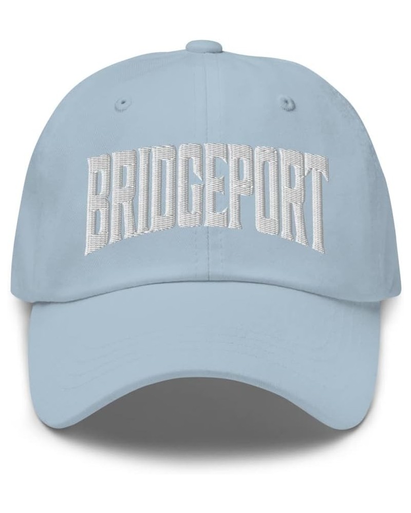 Bridgeport Connecticut CT Embroidered Dad Hat Light Blue $22.77 Baseball Caps