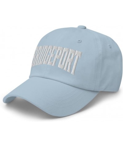 Bridgeport Connecticut CT Embroidered Dad Hat Light Blue $22.77 Baseball Caps