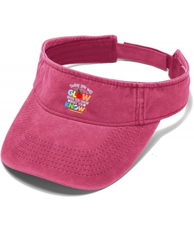 Today You Will Glow When You Show What You Know Hats Sun Visor Hats for Adult Visor Hats Trendy Pink $8.82 Visors