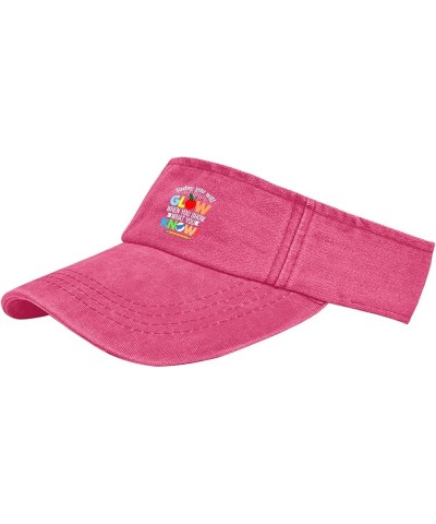 Today You Will Glow When You Show What You Know Hats Sun Visor Hats for Adult Visor Hats Trendy Pink $8.82 Visors