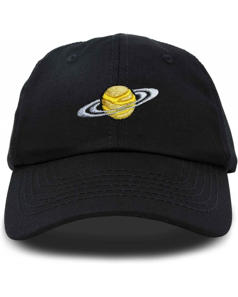 Embroidered Saturn Baseball Cap Cotton Dad Hat Men Black $10.98 Baseball Caps