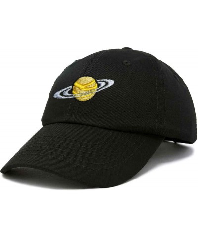 Embroidered Saturn Baseball Cap Cotton Dad Hat Men Black $10.98 Baseball Caps