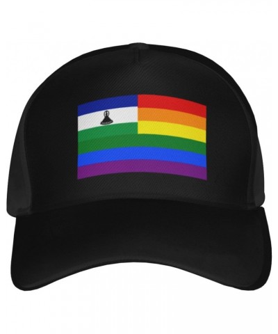 Lesotho Rainbow Flag Baseball Cap Men's and Women's Baseball Hat Adjustable Casual Outdoor Breathable Caps Truck Driver Hat D...