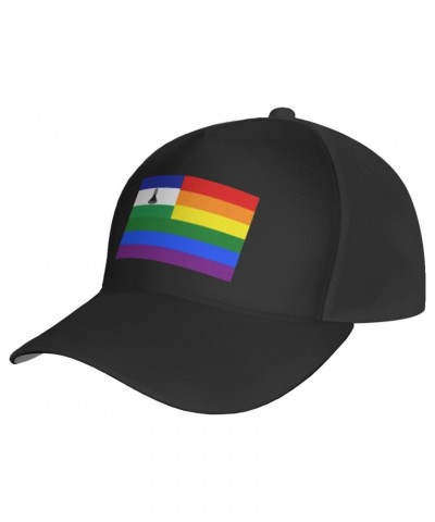 Lesotho Rainbow Flag Baseball Cap Men's and Women's Baseball Hat Adjustable Casual Outdoor Breathable Caps Truck Driver Hat D...