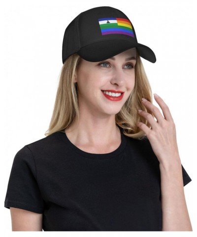 Lesotho Rainbow Flag Baseball Cap Men's and Women's Baseball Hat Adjustable Casual Outdoor Breathable Caps Truck Driver Hat D...