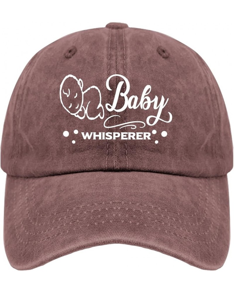 Baby Whisperer Trucker hat Funny hat Pigment Black Womens Hats Gifts for Mom Baseball Hat Wine Red $12.59 Sun Hats