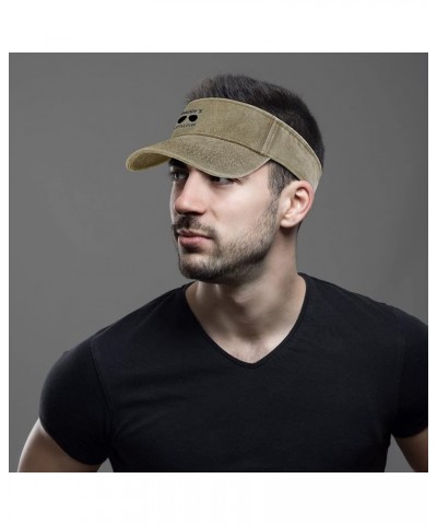 Dad's Little Dude Sport Sun Visor Hats Adjustable Empty Top Baseball Cap Cotton Running Tennis Hat Beige-style $17.39 Visors