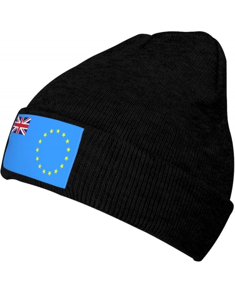 Proposed Flag of The Cook Islands (1973) Beanie Hat for Men Women Soft Cozy Skull Cap Winter Warm Knit Hats Black $9.56 Skull...