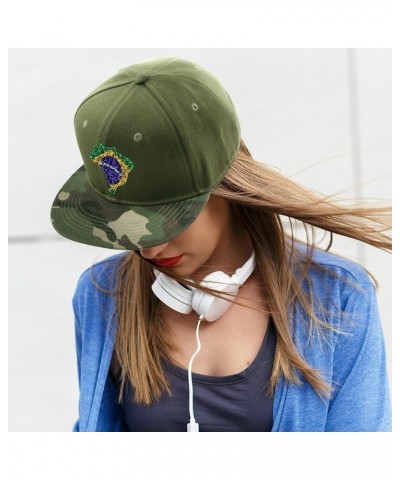 Flag Map Mesh Brazil Baseball Hat Funny Golf Hat for Men Gifts for Her Workout Camo2 $13.26 Baseball Caps