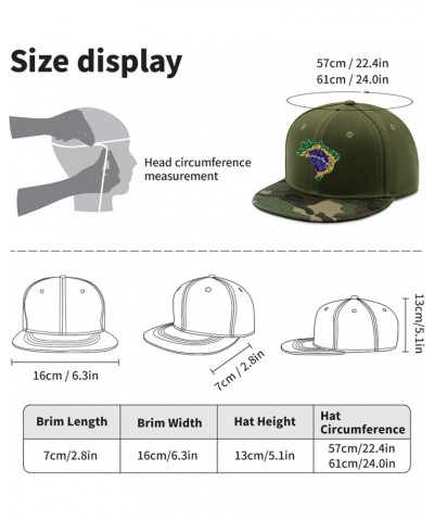 Flag Map Mesh Brazil Baseball Hat Funny Golf Hat for Men Gifts for Her Workout Camo2 $13.26 Baseball Caps