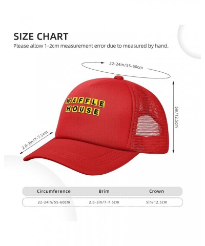 Adjustable Unisex Summer Mesh Baseball Trucker Cap for Men Women Outdoor Sports Hat for Women's Men's Work Hats Red $7.50 Bas...