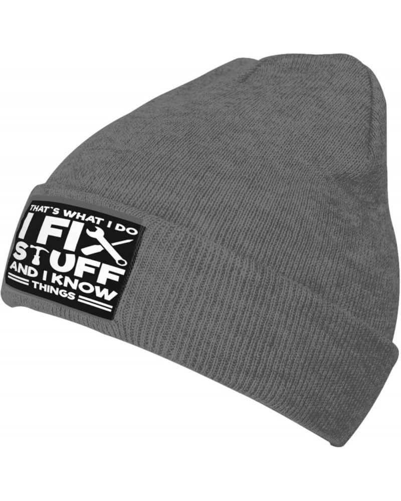 That's What I Do I Fix Stuff and I Know Things Gifts Womens Winter Beanie Cap Knit Soft Warm Hat Beanie Hat for Men Deep Heat...