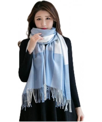 Thickened warm women Scarves Cold Weather Scarves Fashion women Scarves Blue White $664.56 Scarves