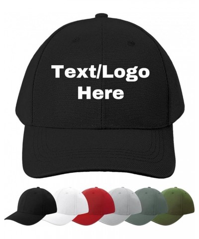 Custom Baseball Cap for Men Women Add Your Text Logo Photo Personalized Gifts Black $9.68 Baseball Caps