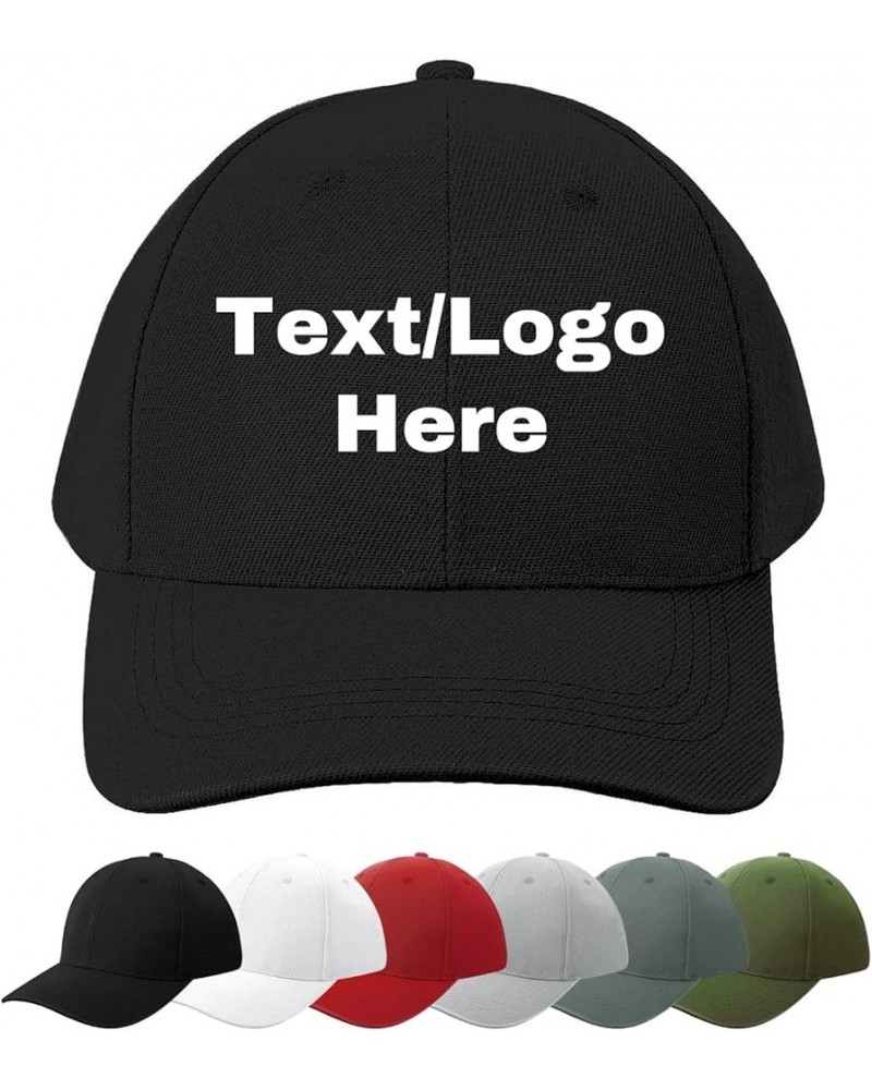 Custom Baseball Cap for Men Women Add Your Text Logo Photo Personalized Gifts Black $9.68 Baseball Caps