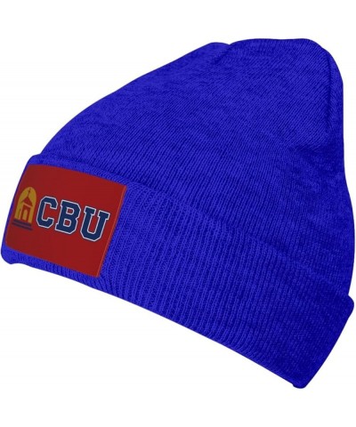 Dallas Baptist University Logo Ribbed Knit Cap Beanie Hats for Men Women, Warm Cozy Knitted Cuffed Cap Blue $7.55 Skullies & ...