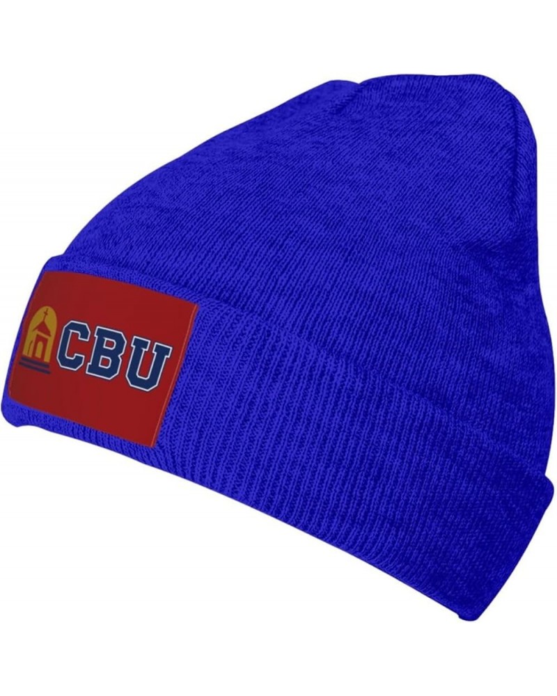 Dallas Baptist University Logo Ribbed Knit Cap Beanie Hats for Men Women, Warm Cozy Knitted Cuffed Cap Blue $7.55 Skullies & ...