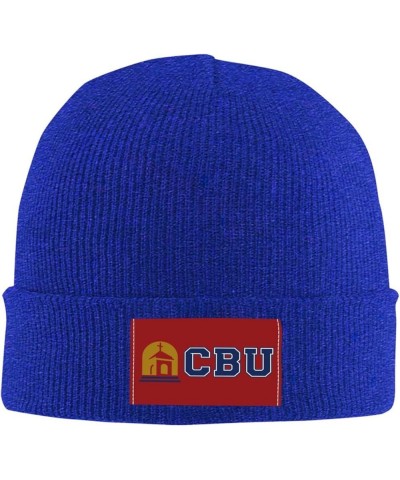 Dallas Baptist University Logo Ribbed Knit Cap Beanie Hats for Men Women, Warm Cozy Knitted Cuffed Cap Blue $7.55 Skullies & ...