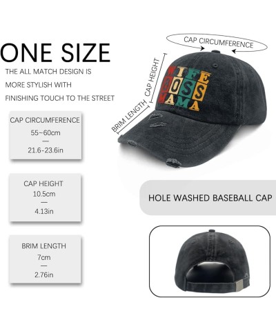 Womens Hat Mother Gifts Outdoor Caps for Men Cap Light Weight Wife BOSS Mama Baseball Cap Women Allblack $12.43 Baseball Caps