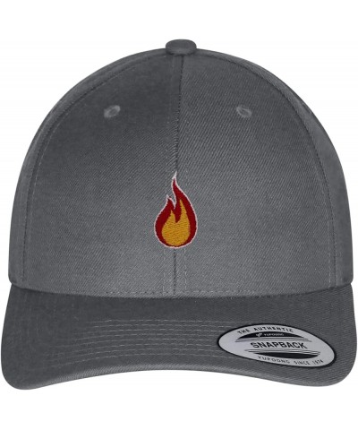 Fire Curved Bill Snapback Outdoor Cap Firepit Camping Dark Grey $14.03 Baseball Caps