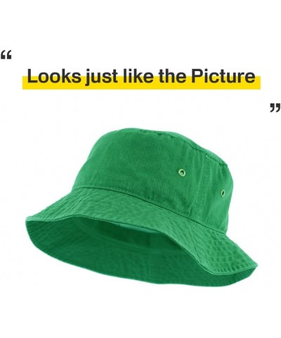 KBETHOS® 100% Cotton Washed Bucket Hat Kelly Green $11.19 Bucket Hats