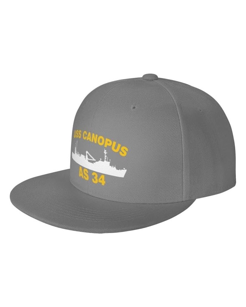 USS Canopus AS 34 Flag-Baseball Caps-Denim Hats Cowboy Knit hat Fisherman's hat Gray $17.59 Baseball Caps