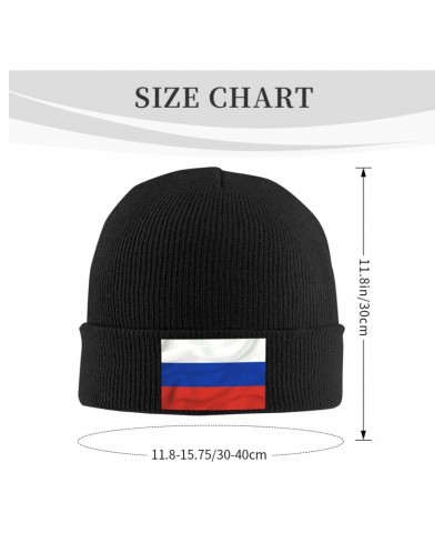 Russia Flag Crafted Comfort Premium Yarn Beanies for All Seasons Black $13.38 Skullies & Beanies