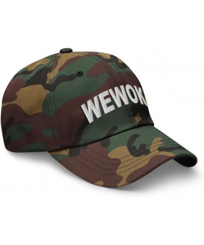 Wewoka Oklahoma Hat Wewoka Cap Embroidered Dad Hat Adjustable Strap Closure Unisex Green Camo $23.99 Baseball Caps