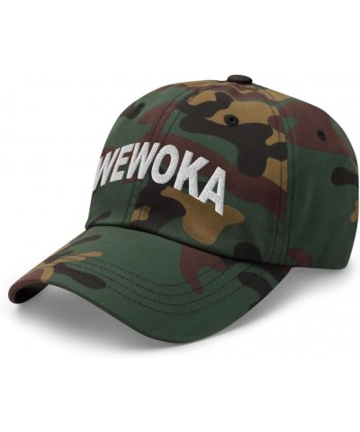 Wewoka Oklahoma Hat Wewoka Cap Embroidered Dad Hat Adjustable Strap Closure Unisex Green Camo $23.99 Baseball Caps