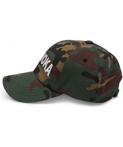 Wewoka Oklahoma Hat Wewoka Cap Embroidered Dad Hat Adjustable Strap Closure Unisex Green Camo $23.99 Baseball Caps