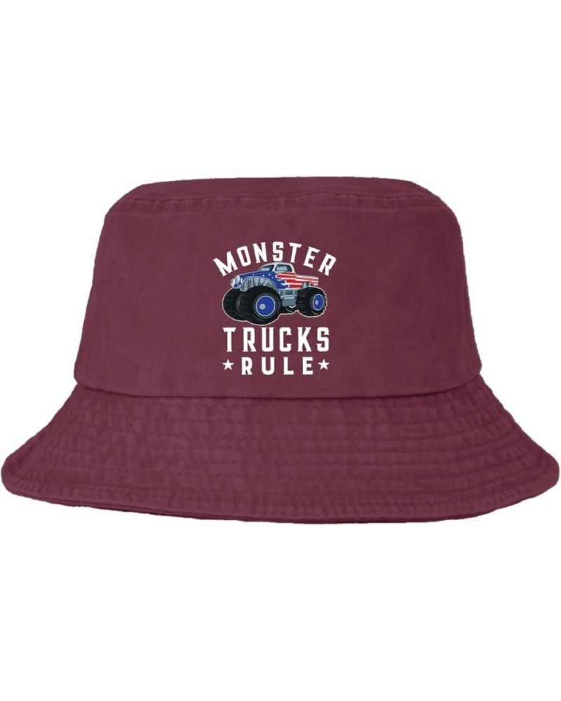 Trucks Rule Bucket Hats Bucket Hat Packable Womens Hats Basketball Accessories for Beach Must Haves Deep Rose $9.68 Bucket Hats