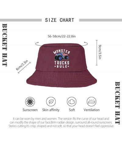 Trucks Rule Bucket Hats Bucket Hat Packable Womens Hats Basketball Accessories for Beach Must Haves Deep Rose $9.68 Bucket Hats