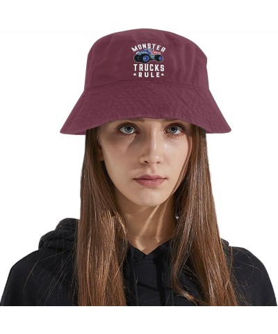 Trucks Rule Bucket Hats Bucket Hat Packable Womens Hats Basketball Accessories for Beach Must Haves Deep Rose $9.68 Bucket Hats